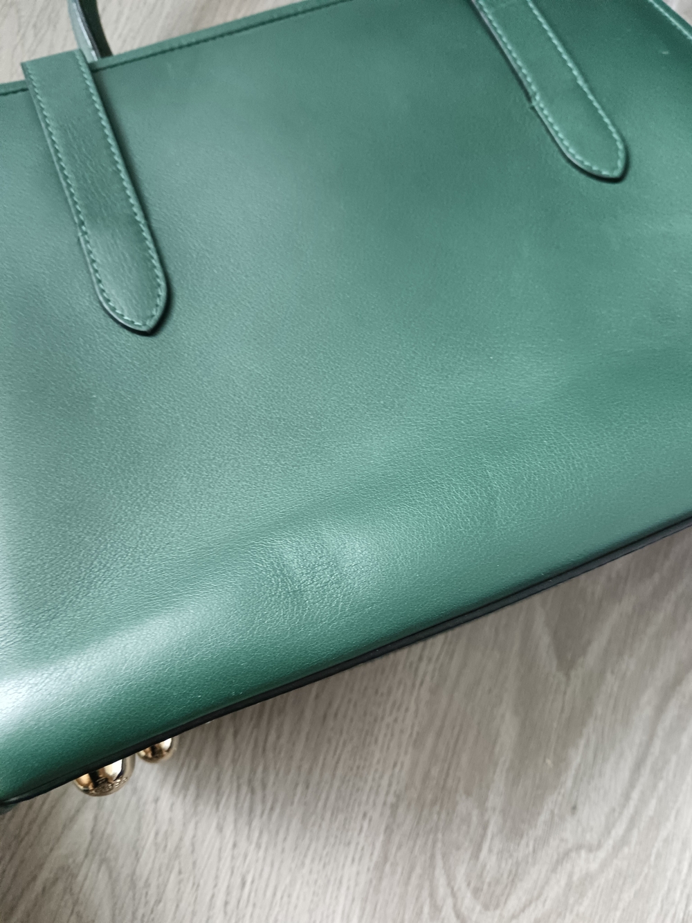 Strathberry Bottle Green Midi Tote Bag - Picture 11 of 11